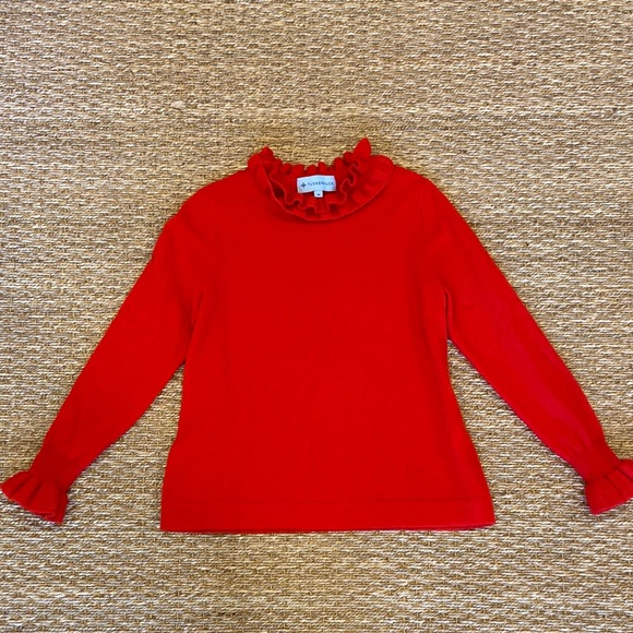 Tuckernuck Sweaters - Tuckernuck Red Ruffled Women's Sweater